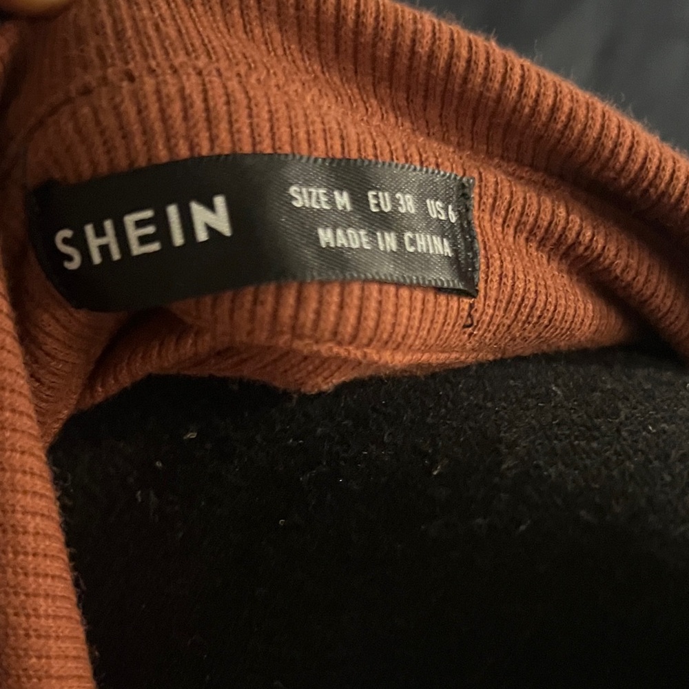 SHEIN Rust Ruched Mini Dress - Picture 2 of 6